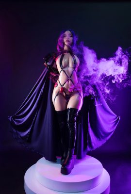 Cosplay Umeko.J Raven Latex Lingerie Set.01