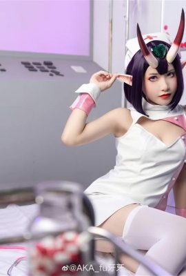 FGO Swallowing Boy Nurse Costume Cosplay (CN: AKA_fu Yaya) (12P)