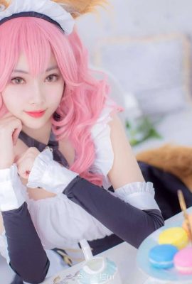 FGO Tamamo Mae Maid COS (CN: Mi Li rrr) (9P)