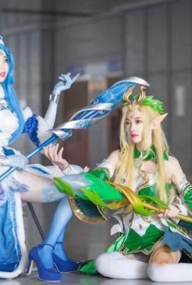 “Glory of the King” Wang Zhaojun and Elf Princess Cosplay Comic Exhibition Photos (CN: Si Yuetao & Qianxiu) (14P)