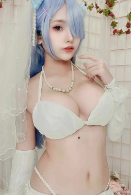 Minichu cosplay Bride Rem – ReZero (35P)