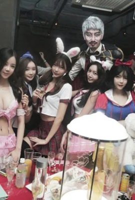 Popular Korean nightclub Club OCTAGON Halloween costume party: There are so many pretty girls…(suspicious?) Why do they all look the same!  (9P)