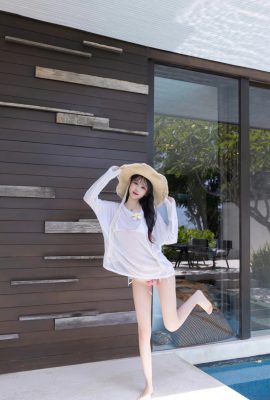 Xie Xiaoan white swimsuit (101P)