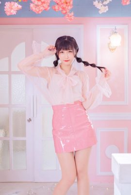 Qiao Qiaoer pink OL short skirt stockings high heels beautiful legs (30P)