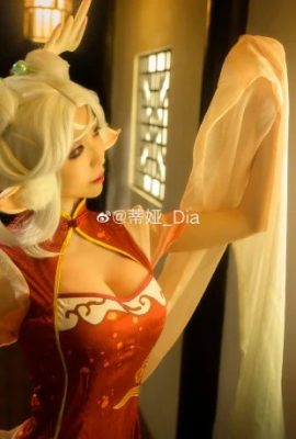 The King of Glory meets the divine deer·Yao cheongsam fan @天 _Dia (9P)