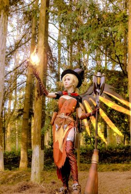 Shimada Bear-Overwatch Halloween Picture Angel Slim Witch COS Feature Film Angela Ziegler