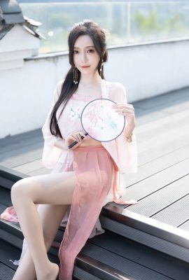 Wang Xinyao Yanni pink costume fun (100P)