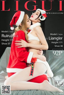 (Ligui Li Cab Series) 2020.12.23 Ruirui & Liang’er “Twin Flowers-Christmas Passion” (93P)