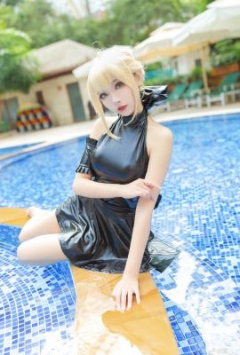 FGO Arturia Pendragon〔Alter〕 Swimsuit@黄儿_ (9P)