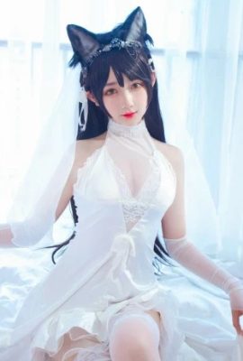 Azur Lane Atago white wedding dress cos pure white wedding dress beautiful and flawless (18P)