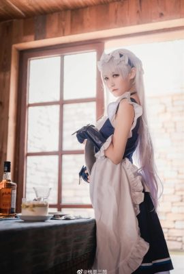 Azur Lane Belfast cos perfect head maid cn peach scene three cheeses (11P)