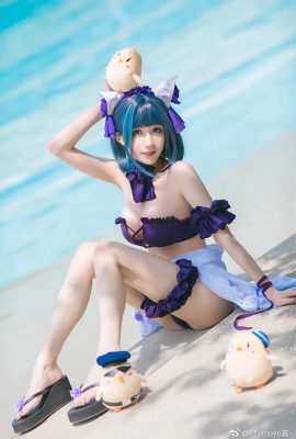 Azur Lane Cheshire Swimsuit cos Dating Summer! Tomoyo-chan (9P)