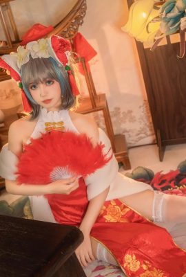 Azur Lane Cheshire fan cheongsam @lily哩哩丶(9P)