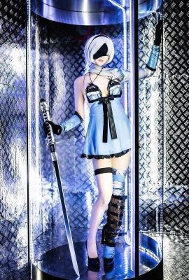 (Cosplay Appreciation) Kainie’s version of 2B “NieR” Cos has fair skin and beautiful appearance, clear your blood tank!