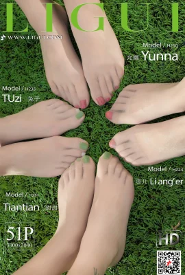 (Ligui) Photo album Rabbit & Liang’er & Tiantian & Yuna “Football Silk Feet” (52P)