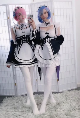 (Cosplay) Kelly Jean & Kyaandere – Rem & Ram