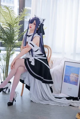 Cosplay rioko Liangliangzi flesh button hot hot August maid costume