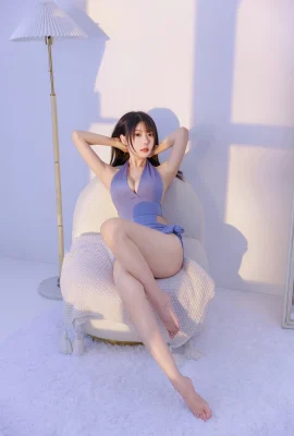 Cosplay Vanilla Meow Lulu Blue Swimsuit