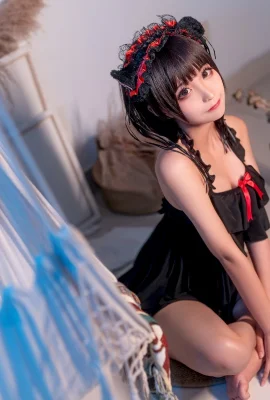 Stupid Momo Cosplay Black Nightdress Black Nightdress