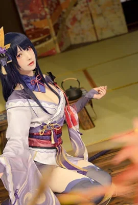 Genshin Raiden General cos Ayaka debuts with stunning beauty cn Thousand Cats Bohe (8P)