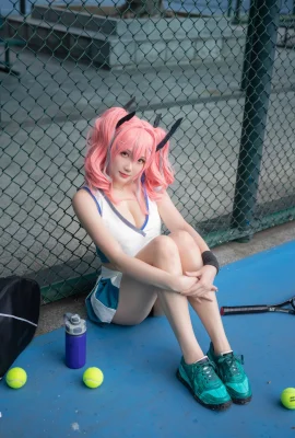 (Online collection series) Welfare Hime Guahi-chan “Going to play tennis with the coach today” VIP Welfare Post (21P)