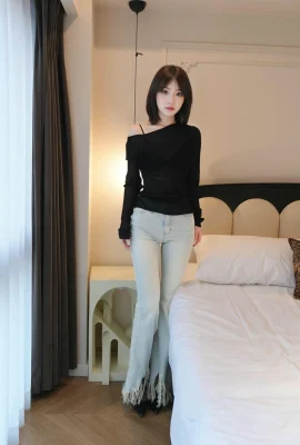 (Online Collection Series) Juice – Black Shrimp Line Under the Jeans of Xiuren Model (78P)